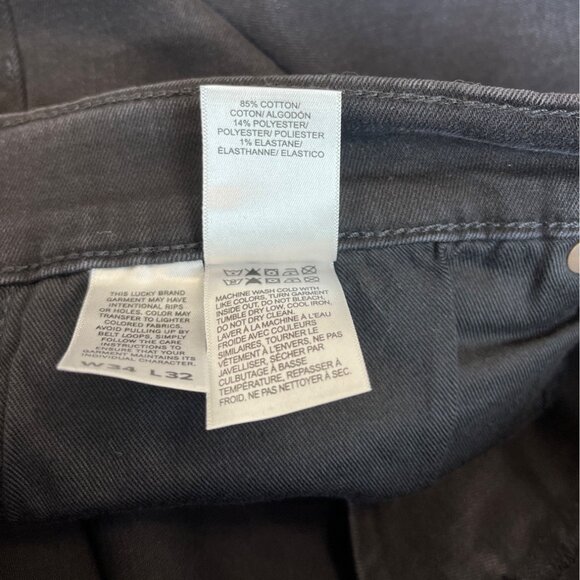 Lucky Brand Mens 412 Athletic Slim Jeans Black Mid Rise Stretch Sz 34x32 - New - Picture 6 of 7